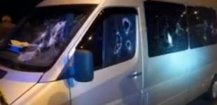 В Киеве расстреляли пассажирский микроавтобус 