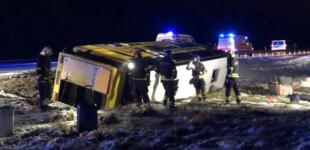 В Эстонии российский автобус вылетел в кювет, есть пострадавшие