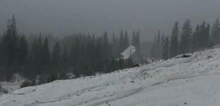 В Карпатах выпал снег