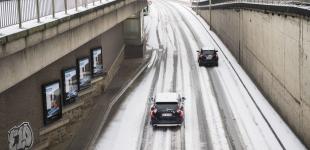 Снегопад в Бельгии: пробки и перебои в работе транспорта