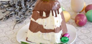 Рецепт сирної паски без яєць із шоколадом