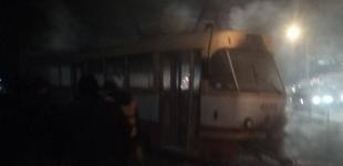 В Одессе загорелся трамвай с пассажирами, семеро пострадавших