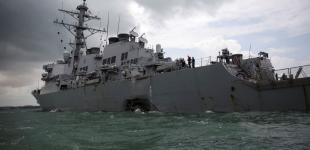 Столкновение эсминца США с нефтяным танкером: тела всех моряков нашли