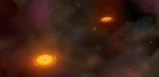 Астрономы нашли две сливающие черные дыры