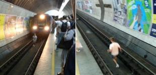 В киевском метро подростки прыгали под поезд 