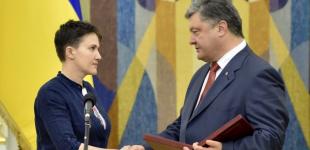 Савченко хочет вернуть Порошенко звезду Героя 