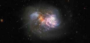 “Хаббл” показал потрясающее космическое столкновение галактик