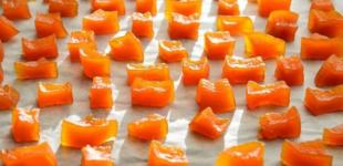 Гарбузові цукати - рецепт приготування в домашніх умовах