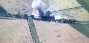 ЗСУ знищили колону техніки РФ у Запорізькій області – потужне відео наслідків