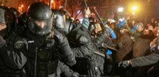 На Грушевского стягивают большое количество «Беркута»