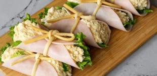Рулети з шинкою: рецепт елегантної закуски
