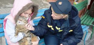 В Чернигове из охваченной огнем квартиры спасли кошку