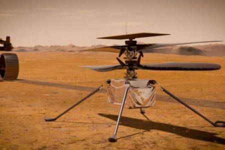 Вертолет NASA успешно сел на Марсе