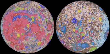 Ученые впервые создали геологическую карту Луны