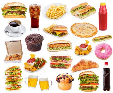 16409484-set-with-fast-food-products-on-white-background-Stock-Photo