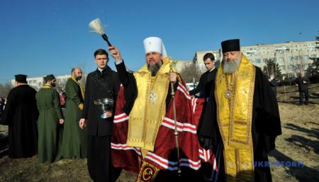 Епіфаній освятив майданчик під будівництво кафедрального собору ПЦУ у Сєвєродонецьку