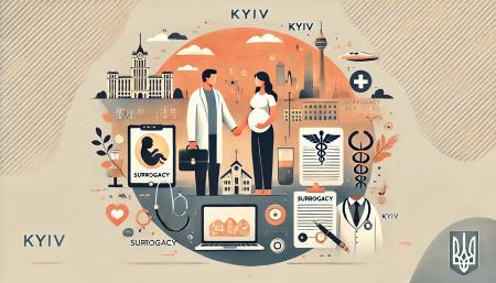 DALLE-2024-10-26-23.08.28-A-horizontal-modern-illustration-about-surrogacy-in-Kyiv.-The-image-should-include-elements-like-a-couple-holding-hands-a-pregnant-surrogate-mother