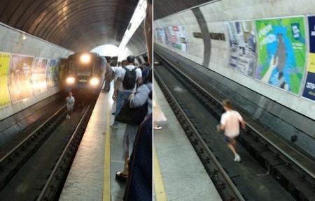 В киевском метро подростки прыгали под поезд 