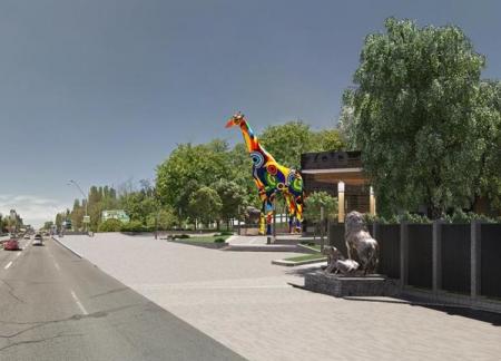 На входе Киевского зоопарка появится 15-метровый жираф