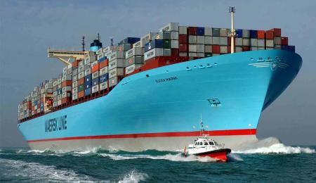 Из Одесского порта уходит крупнейший в мире контейнерный перевозчик