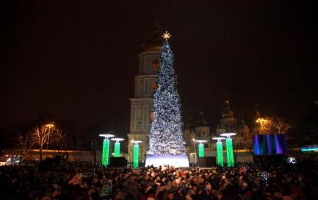 В центре Киева Новый год встретили 15 тысяч человек