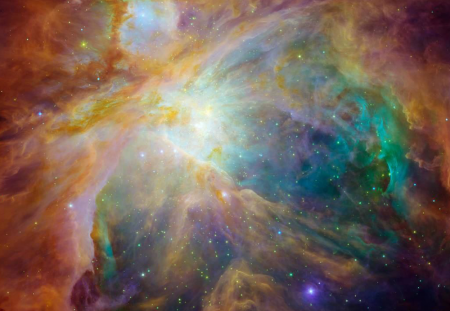 NASA показало радужный хаос в сердце туманности Ориона