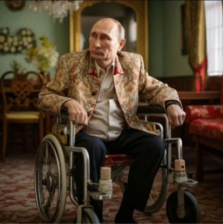 Немічний і в інвалідному візку: ШІ показав, який вигляд матиме Путін 2030 року