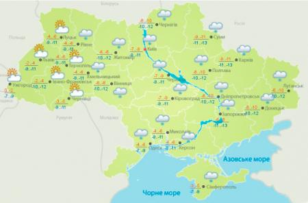 Новый год почти вся Украина будет встречать со снегом