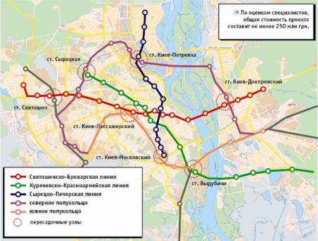  Киевские власти определились со сроком строительства метро на Троещину 
