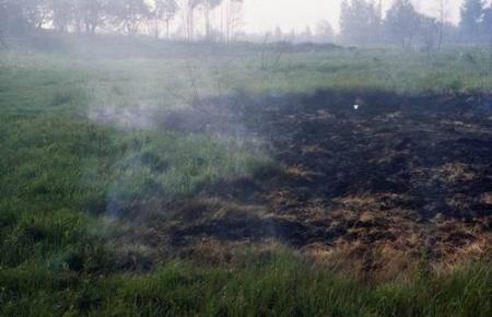 На Киевщине до сих пор гасят 100 гектаров тлеющего торфа